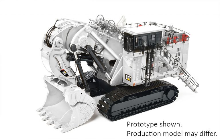 CAT 6090 HYDRAULIC MINING FACE SHOVEL IN WHITE. SCALE 1:48
