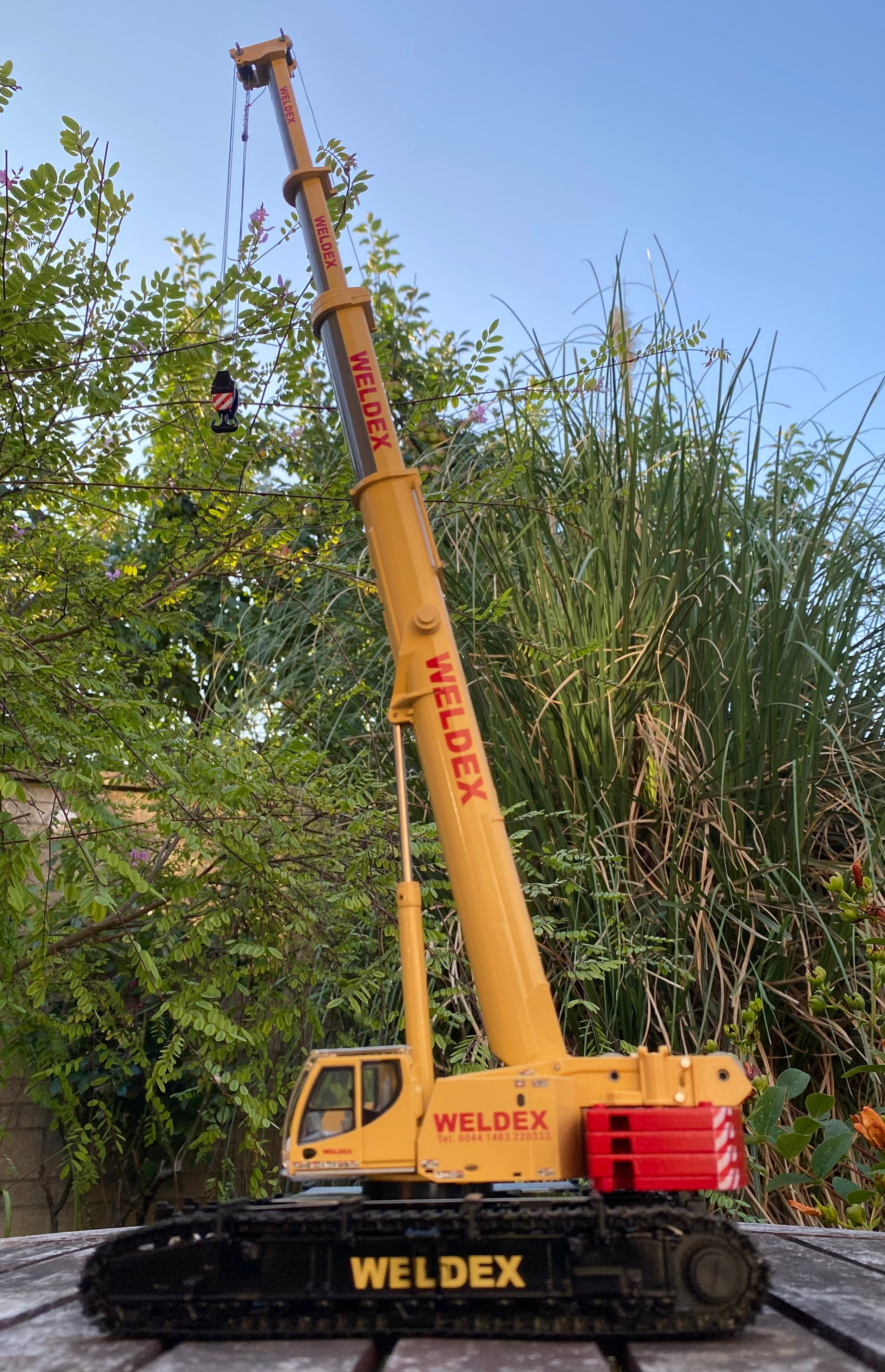 LIEBHERR LTR 1220 Crawler Crane in the UK WELDEX livery. 1:50 scale.