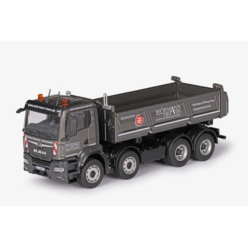 MAN TGS NN Euro 6c THREE WAY TIPPER IN 'WORMANN' Livery. Scale 1:50