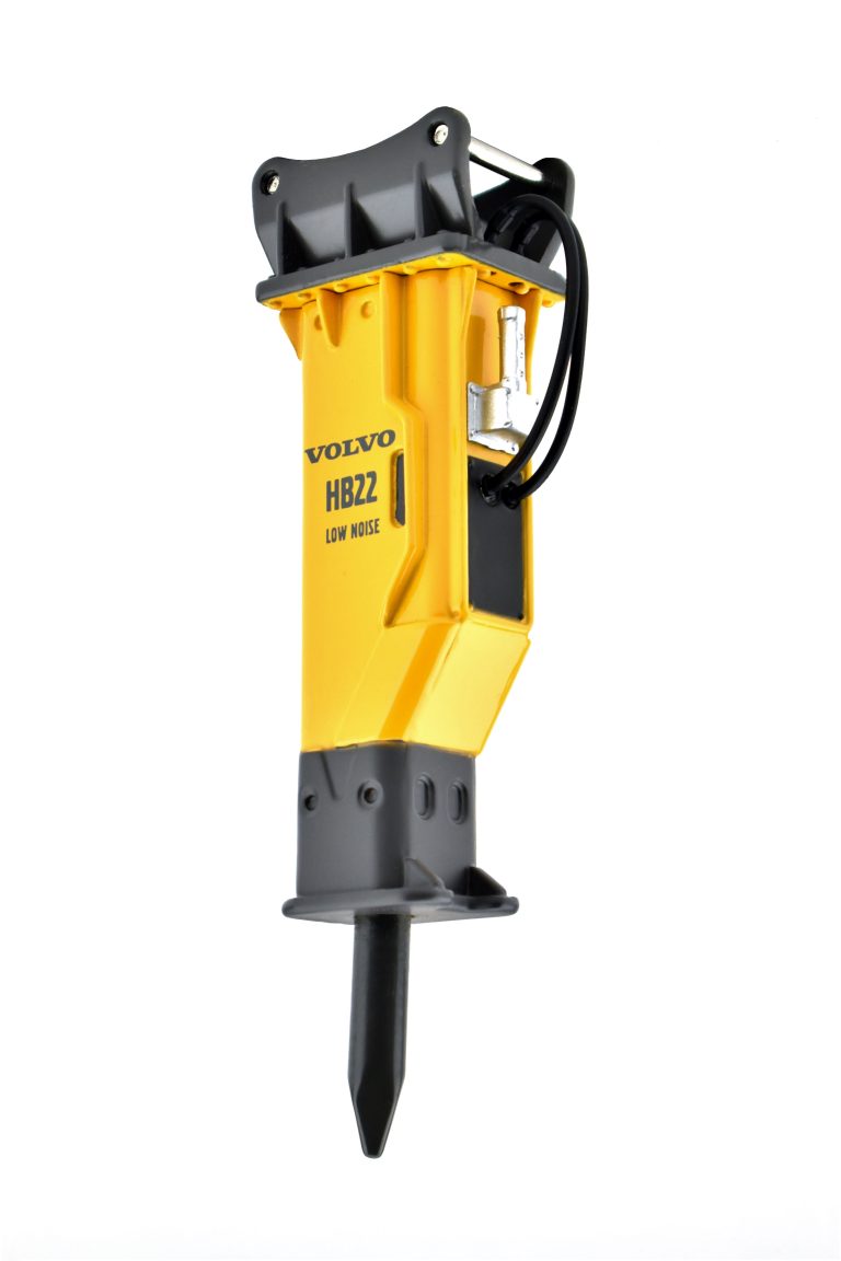 HB22 LOW NOISE HYDRAULIC BREAKER S70QC for VOLVO EC220E Excavator. Scale 1:32