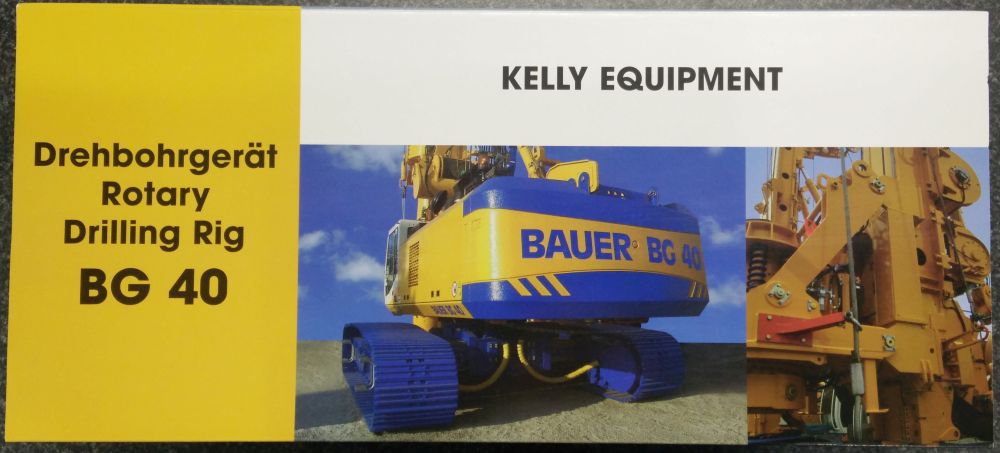 BAUER BG40 DRILLING RIG WITH KELLY EQUIPMENT. Scale 1:50